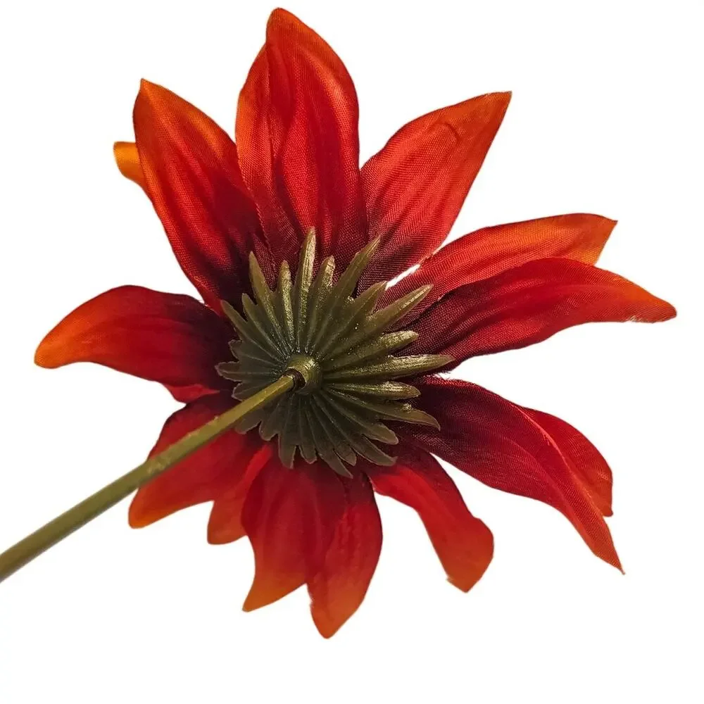 Red Orange Artificial Silk Daisy Flower Lot of 40 Stems Fall Floral Craft Decor